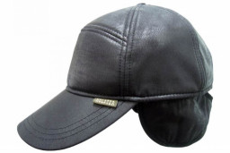 Бейсболка демисезонная Город, кож.зам, черный Хольстер