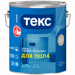 Эмаль для полов бетон/дерево/металл ПРОФИ свето-серая гл 2,7л