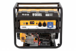 Генератор бензиновый PS-55EA 5,5 кВт 230В 25л  коннектор автоматики, электростартер Denzel