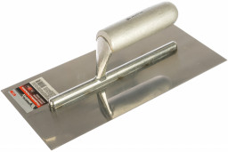 Гладилка  280*130 мм прямая из нержавеющей стали деревянная ручка MASTER "MATRIX"