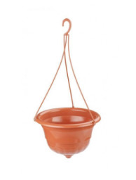 Кашпо пласт подвесное 4,5 л Грация коричневый М7417
