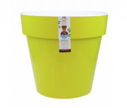Кашпо Порто пластиковое 2,4л со вставкой фисташковый