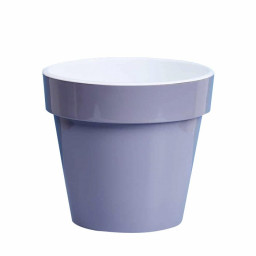 Кашпо Порто пластиковое 2,4л со вставкой серый шелк