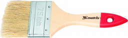 Кисть 2" 50 мм плоская с деревянной ручкой, натуральная щетина "Стандарт" "MATRIX"