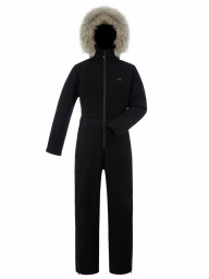 Комбинезон утепленный женский с опушкой Елань черный Покров