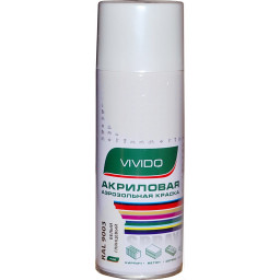 Краска аэрозольная акриловая белый глянцевый RAL 9003 VIVIDO 520 мл 240 гр
