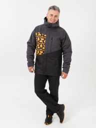 Куртка демисезонная Алатау черный/горчица/серый) Покров