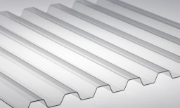 Поликарбонат профилированный монолитный 0,8 мм трапеция 1,05х2,0 м прозрачный