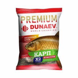 Прикормка DUNAEV-PREMIUM 1 кг Карп-Сазан Конопля