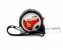Рулетка 3 м*16 мм обрезиненный корпус плавная фиксация МАТRIХ