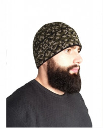 Шапка демисезонная зеленая цифра двойная GURON