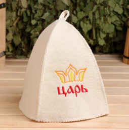 Шапка для бани и сауны Царь полиэфир 70% шерсть 30% Добропаровъ