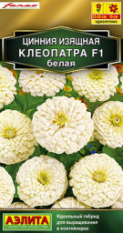 Цинния Клеопатра F1 белая 12шт Аэлита