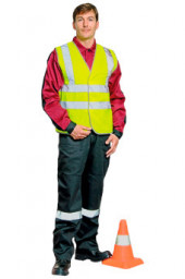 Жилет сигнальный с 4СОП лимон.